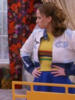 Electric Bloom Jade Castillo Colorblock Leather Jacket