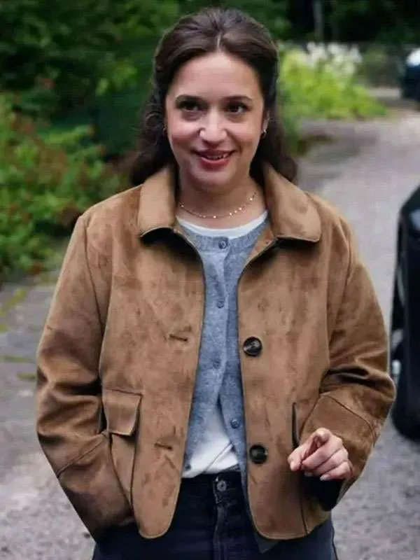 Gideon Adlon Ghosts Brown Suede Leather Jacket