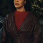 His and Hers Tessa Thompson Brown Leather Jacket