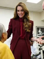 Kate Middleton Charing Cross Hospital Maroon Blazer - Image 2