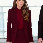 Kate Middleton Charing Cross Hospital Maroon Blazer