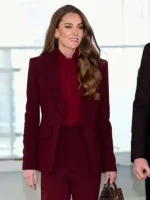 Kate Middleton Charing Cross Hospital Maroon Blazer