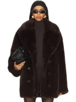 Wainscott Faux Fur Jacket In Brown Lovers And Friends