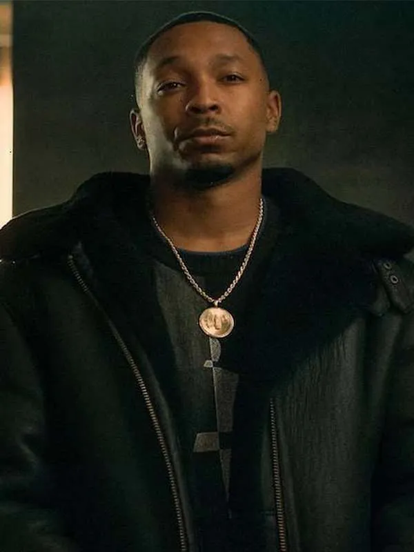 Power Book III Malcolm M. Mays Shearling Leather Jacket