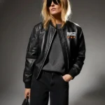 Marty Supreme Black Bomber Leather Jacket