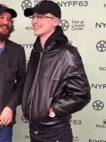 Timothee Chalamet NYFF63 Black Leather Jacket