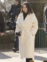 Only Murders in the Building Selena Gomez White Coat - Image 2