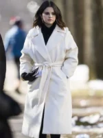 Only Murders in the Building Selena Gomez White Coat