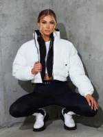 Pretty Little Thing White Puffer Jacket