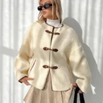 Princess Polly Adylic Teddy Coat Cream Brown