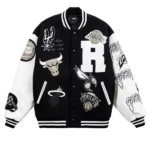 Revenge Skull Varsity Jacket Black
