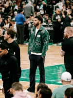 Ryoko Rain Green Floral Suede Work Jacket