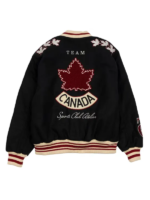 SCA-x-Hockey-Canada-Leaf-Legacy-Sports-Club-Atelier-Black-Varsity-Bomber-Jacket-Back