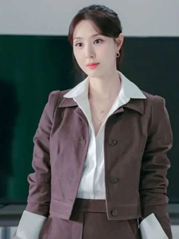 Seo-Ji-hye-Nice-to-Not-Meet-You-Brown-Cotton-Jacket Nice to Not Meet You Seo Ji-hye Brown Cotton Jacket
