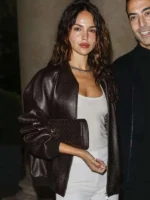 Singer Eiza Gonzalez Bomber Leather Jacket