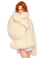 Norma Kamali Faux Fur Coat - Image 5