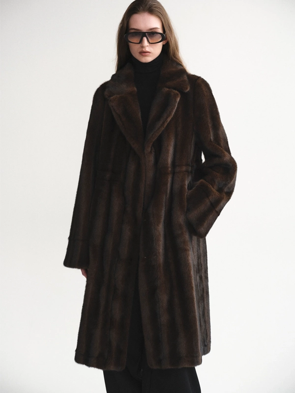 Source-Unknown-Notched-Lapel-Faux-Fur-Coat-Chocolate Source-Unknown-Notched-Lapel-Faux-Fur-Coat-Chocolate