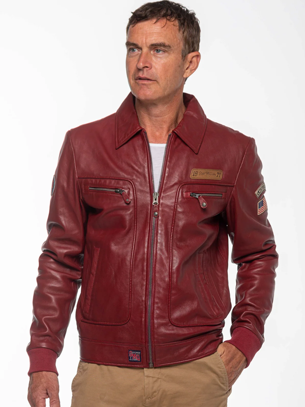 Steve-McQueen-Virgil-Dark-Red-Leather-Jacket