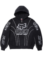 Supreme-Fox-Racing-Zip-Up-Hooded-Sweatshirt-Black