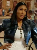 Beyond the Gates Trisha Mann Cropped Leather Jacket