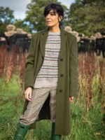 Claudia Winkleman The Traitors UK Green Trench Coat
