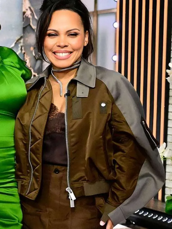 Tamron-Hall-Show-Amirah-Vann-Oyeku-Bomber-Jacket Tamron Hall Show Amirah Vann Oyeku Bomber Jacket