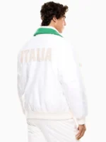 Team Italy EA7 Emporio Armani Bomber Jacket - White - Image 4