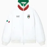 Team Italy EA7 Emporio Armani Bomber Jacket - White