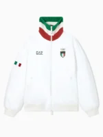 Team Italy EA7 Emporio Armani Bomber Jacket - White