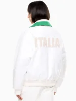 Team Italy EA7 Emporio Armani Bomber Jacket - White - Image 5