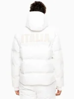 Winter Olympics 2026 Team Italy EA7 White Puffer Jacket