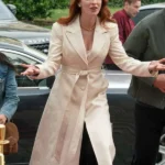 Monica Stevens The Rookie White Leather Coat