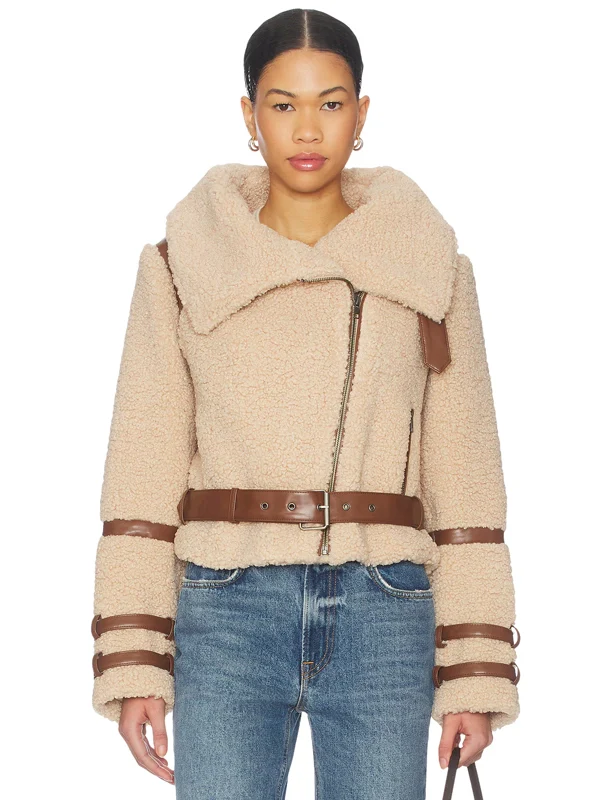 Bailey Moto Jacket In Camel Tularosa