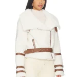 Tularosa Bailey Moto Jacket In Vanilla Bean