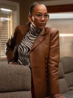 Amanda Wagner Will Trent S03 Brown Leather Blazer