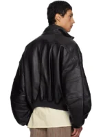 WILLY CHAVARRIA Black Ruff Rider Leather Jacket