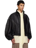 WILLY CHAVARRIA Black Ruff Rider Leather Jacket - Image 4