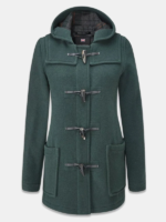 Women-Classic-Fit-Green-Duffle-Coat