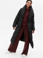 Womens-Black-Tie-Waist-Puffer-Coat