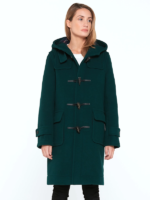 Womens-Classic-Fit-Green-Duffle-Coat
