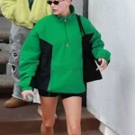 Hailey Bieber Green Anorak Jacket