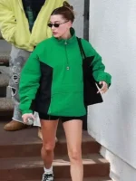 Hailey Bieber Green Anorak Jacket