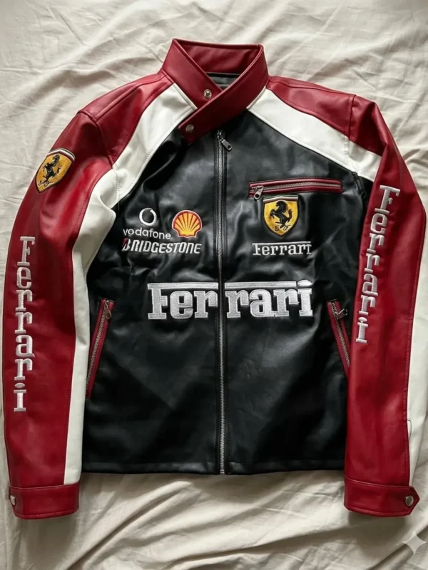 Vintage-90s-Ferrari-F1-Racing-Leather-Jacket-Red