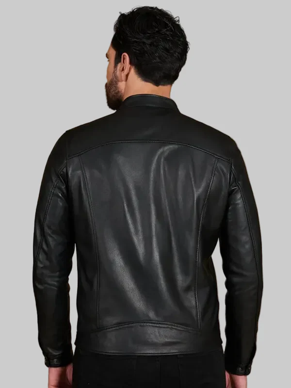 Mens-Black-Nappa-Lamb-Leather-Biker-Jacket-Back